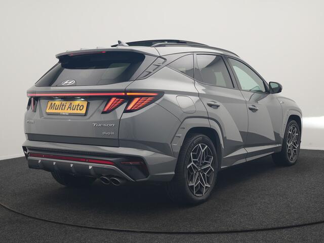 Hyundai TUCSON 1.6 T-GDI N Line 4WD PHEV 265PK Dealer O.H | Panodak | Trekhaak Afn. | Adaptive Cruise | 360 Camera | Alcantara Sportstoelen Memory & Ventilatie | Stoelen & Stuur Verwarmd | Krell Audio | Carplay | Blis | Keyless | Navigatie | DAB | 19"L.M | Plug In Hybrid