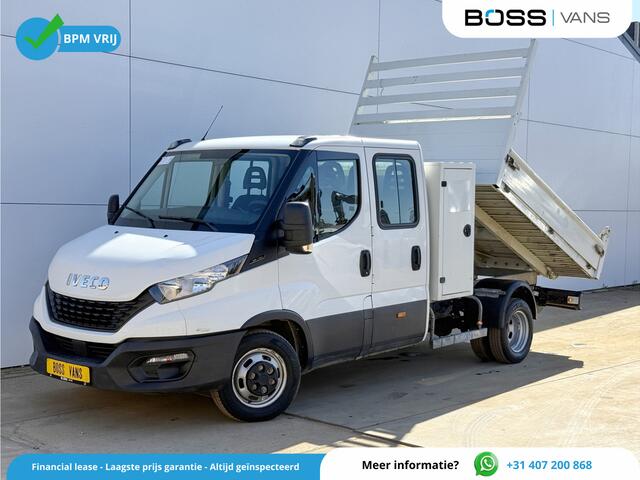Iveco DAILY 35C14 2.3 Kipper Dubbele Cabine Dubbellucht 6 Stoelen Airco Cruise Control 3,5t Trekhaak Lucht geveerde stoel