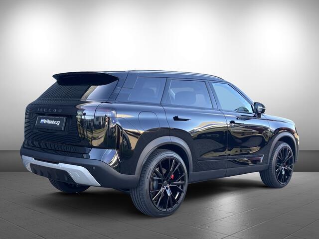 Jaecoo 7 SHS PHEV Exclusive Black Pack en 21 Inch velgen met 1500 KG trekgewicht, 1200 KM RANGE Navigatie, Elektrische achterklep, Luxe lederen bekleding en 7 jaar garantie