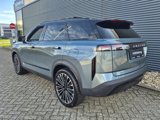 Jaecoo 7 1.5 GDI SHS-P Exclusive met 1500 KG trekgewicht, 1200 KM RANGE Black Pack Wrap, 20 Inch Lichtmetalen velgen en Ivoor Lederen bekleding Direct leverbaar!