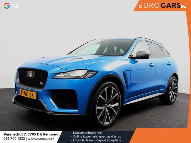 Jaguar F-PACE 5.0 V8 AWD SVR 551 pk Panorama dak Meridian sound Premium Pack Light Pack ACC Leder ADS 360 Camera Cruise control Parkeersensoren Elektrische kofferklep