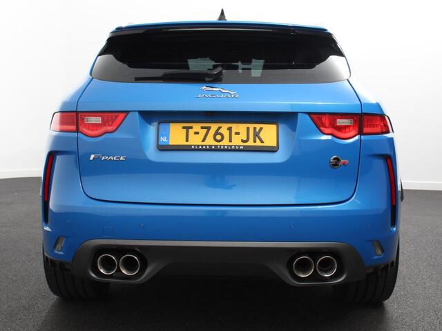Jaguar F-PACE 5.0 V8 AWD SVR 551 pk Panorama dak Meridian sound Premium Pack Light Pack ACC Leder ADS 360 Camera Cruise control Parkeersensoren Elektrische kofferklep
