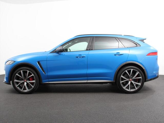 Jaguar F-PACE 5.0 V8 AWD SVR 551 pk Panorama dak Meridian sound Premium Pack Light Pack ACC Leder ADS 360 Camera Cruise control Parkeersensoren Elektrische kofferklep