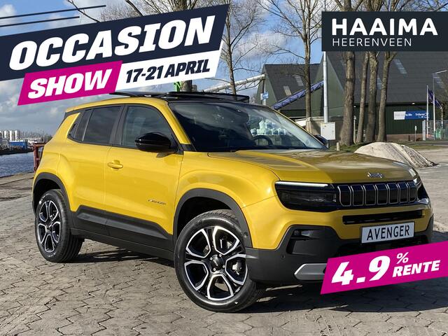 Jeep Avenger 1.2 e-Hybrid Summit | Schuif-/ Kanteldak | Elektr. achterklep | Navi | Achteruitrijcamera | Dodehoek detectie | Adaptieve Cruise Control