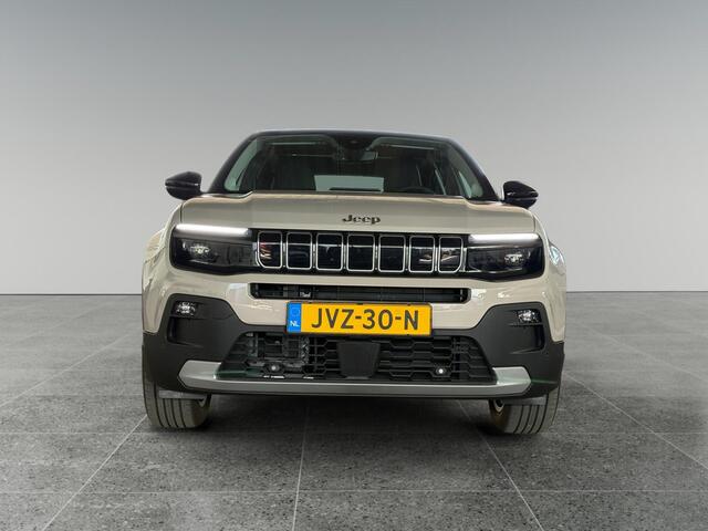 Jeep Avenger Summit EV 54kWh 156pk | 8 JAAR GARANTIE! | SCHUIF/KANTELDAK | WARMTEPOMP | ELEKTR. A.KLEP | STOELVERW. | ADAPTIVE CRUISE | NAVI | CLIMA | APPLE CARPLAY / ANDROID AUTO |
