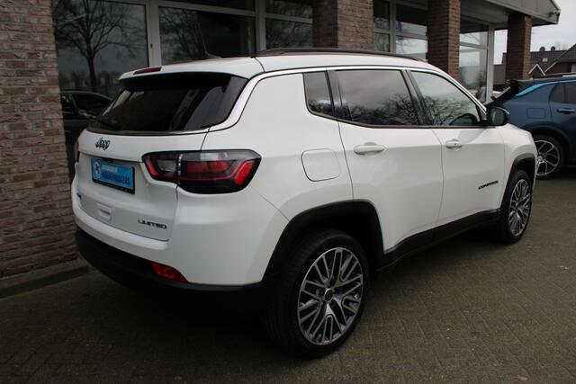 Jeep COMPASS 4xe 190 Plug-in Hybrid Electric Limited Lease Ed. 360-CAMERA CARPLAY PANO DAB HALFLEER 19"LMV ELEK.LAADKLEP 4WD NAVI GSM-LADER CRUISE CLIMA