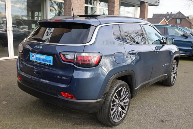 Jeep COMPASS 4xe 190 Plug-in Hybrid Electric Limited Lease Ed. 360-CAMERA CARPLAY PANO DAB HALFLEER 19"LMV ELEK.LAADKLEP 4WD NAVI GSM-LADER CRUISE CLIMA