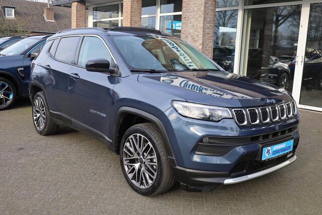 Jeep COMPASS 4xe 190 Plug-in Hybrid Electric Limited Lease Ed. 360-CAMERA CARPLAY PANO DAB HALFLEER 19"LMV ELEK.LAADKLEP 4WD NAVI GSM-LADER CRUISE CLIMA