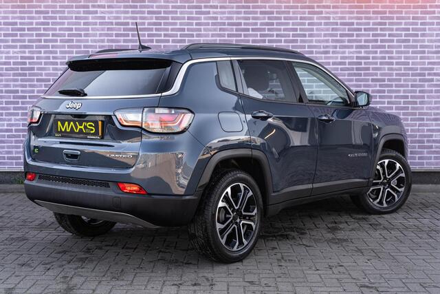 Jeep COMPASS 1.5T e-Hybrid Limited | Apple Carplay/Android Auto | Stuurverwarming | Stoelverwarming | Adaptive Cruise Control | DAB-radio | Achteruitrijcamera | Navigatie | 18"LM-velgen | Fullmap Navigatie |