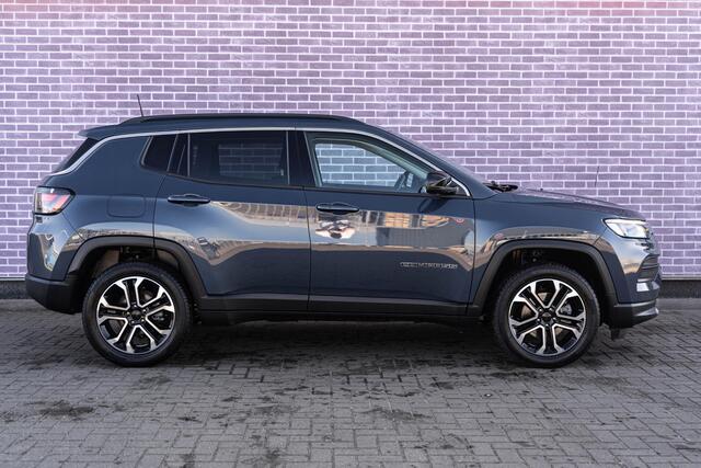 Jeep COMPASS 1.5T e-Hybrid Limited | Apple Carplay/Android Auto | Stuurverwarming | Stoelverwarming | Adaptive Cruise Control | DAB-radio | Achteruitrijcamera | Navigatie | 18"LM-velgen | Fullmap Navigatie |