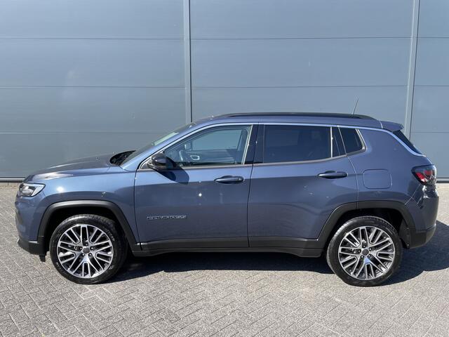 Jeep COMPASS 4xe 190 Plug-in Hybrid Electric Limited (Elektrisch Schuifdak - Elektrische klep - 360gr camera - Stoel-/-stuurverwarming - LED - 19"- Keyless Entry - Adaptieve Cruise Controle)