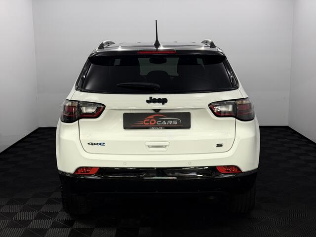 Jeep COMPASS 4xe 240 Plug-in Hybrid Electric S Leder, Camera, Navi, Elektrische achterklep, Keyless start, 4WD, Cruise control, Sportief velgen