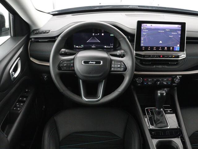 Jeep COMPASS 1.5T e-Hybrid Limited | 360 Camera | Adaptive cruise | Alpine Sound | Half leder | Carplay | Navigatie | Keyless | Dodehoek detectie | Full LED | Climate control | Bluetooth