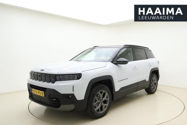 Jeep COMPASS 1.2 e-Hybrid First Edition NIEUW & Snel leverbaar! | Camera's rondom | Panoramadak | LED matrix | Elektrische kofferklep | Lederen bekleding | Elektrische stoel met geheugen | Stoelverwarming/ventilatie