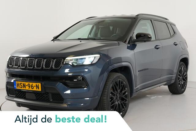 Jeep COMPASS 4xe 240pk S PHEV | Trekhaak | Leer | Stl. verw. | 19" | Camera 360° | Memory | Adaptive | Dodehoek | Inparkeer |