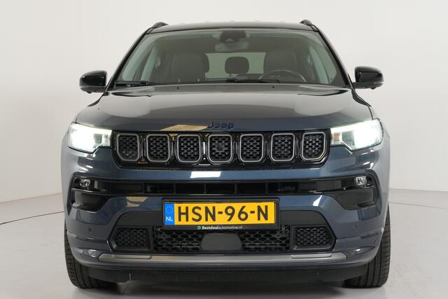 Jeep COMPASS 4xe 240pk S PHEV | Trekhaak | Leer | Stl. verw. | 19" | Camera 360° | Memory | Adaptive | Dodehoek | Inparkeer |