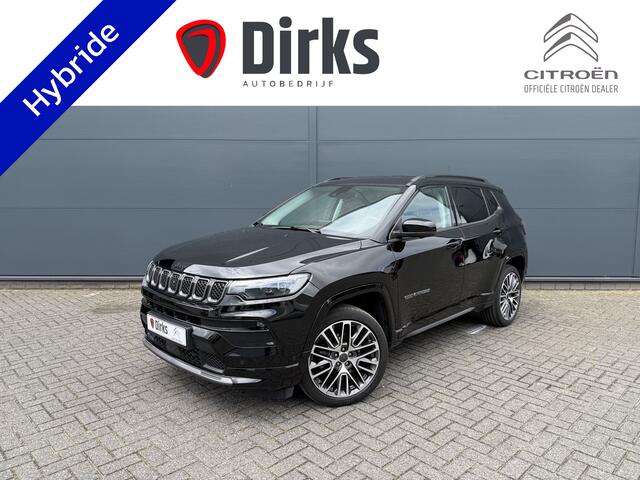 Jeep COMPASS 1.5T e-Hybrid Summit (Leder incl verwarming/koeling/geheugen - Elektrische Klep - Adaptieve Cruise Controle - LED - Keyless Entry - 360gr Camera - Navigatie - Apple Carplay)