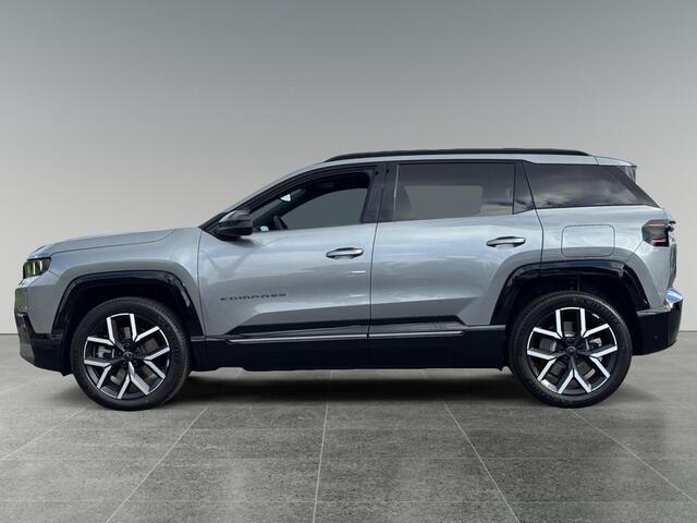 Jeep COMPASS First Edition EV 74kWh 213pk | SCHUIF/KANTELDAK | 360° CAMERA | WARMTEPOMP | LEDER | ELEKTR. STOEL INCL. MEMORY |