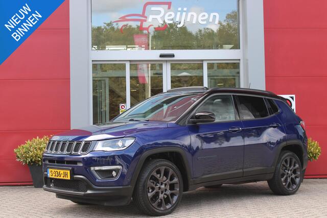 Jeep COMPASS 4xe 240PK Plug-in Hybrid ELECTRIC S | AFNEEMBARE TREKHAAK | PANORAMA SCHUIF/KANTEL DAK | DAB+ RADIO | NAVIGATIE | ELEKTRISCH BEDIENBARE VOORSTOELEN MET GEHEUGENFUNCTIE OP DE BESTUURDERSSTOEL | STOEL/STUUR VERWARMING | STOEL VENTILATIE | CRUISE CONTROL | D