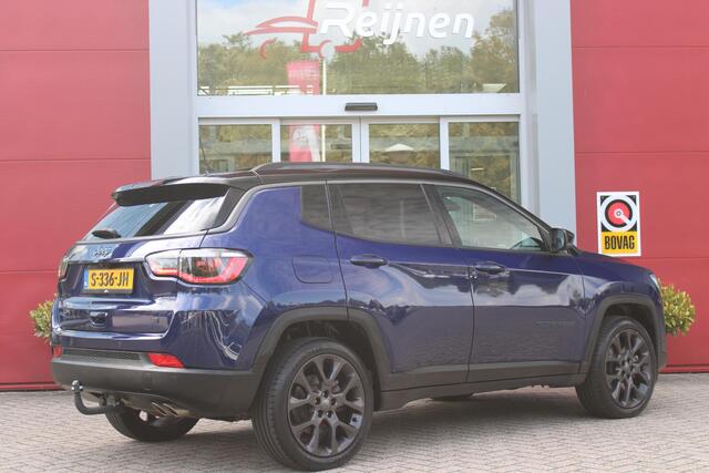 Jeep COMPASS 4xe 240PK Plug-in Hybrid ELECTRIC S | AFNEEMBARE TREKHAAK | PANORAMA SCHUIF/KANTEL DAK | DAB+ RADIO | NAVIGATIE | ELEKTRISCH BEDIENBARE VOORSTOELEN MET GEHEUGENFUNCTIE OP DE BESTUURDERSSTOEL | STOEL/STUUR VERWARMING | STOEL VENTILATIE | CRUISE CONTROL | D