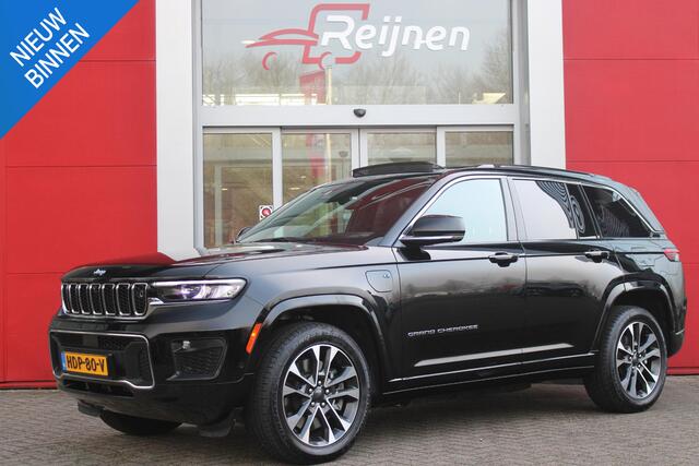 Jeep GRAND CHEROKEE 2.0 381PK OVERLAND 4xe | PANORAMISCH SCHUIF/KANTEL DAK | MCINTOSH PREMIUM AUDIO SYSTEM | HEAD UP DISPLAY | VOORSTOELEN ELEKTRISCH VERSTELBAAR | MULITIMEDIA SCHERM VOOR BIJRIJDER | ELEKTRISCH BEDIENBARE ACHTERKLEP | STOEL/STUUR VERWARMING | LEDEREN BEKLEDI