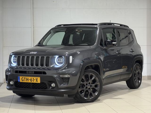 Jeep RENEGADE SUV 1.5T e-Hybrid S 130pk AUTOMAAT | SCHUIF/KANTELDAK | LEDER | NAVI | CAMERA | STOEL+STUURVERW. | KEYLESS ENTRY | ADAPTIVE CRUISE | FULL-LED KOPLAMPEN |