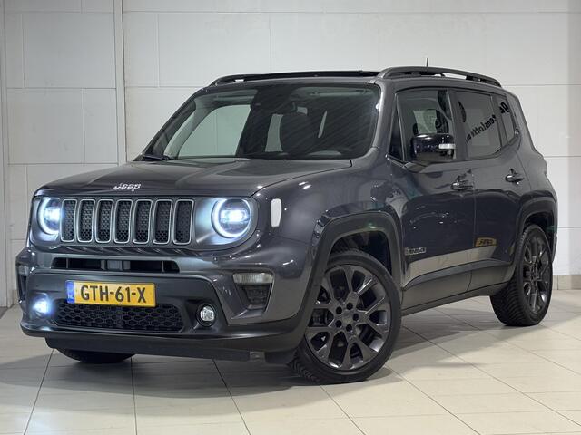 Jeep RENEGADE SUV 1.5T e-Hybrid S 130pk AUTOMAAT | SCHUIF/KANTELDAK | LEDER | NAVI | CAMERA | STOEL+STUURVERW. | KEYLESS ENTRY | ADAPTIVE CRUISE | FULL-LED KOPLAMPEN |