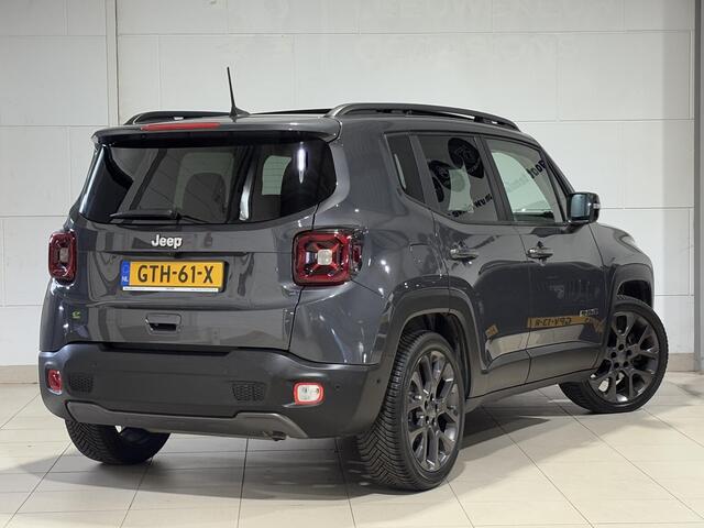 Jeep RENEGADE SUV 1.5T e-Hybrid S 130pk AUTOMAAT | SCHUIF/KANTELDAK | LEDER | NAVI | CAMERA | STOEL+STUURVERW. | KEYLESS ENTRY | ADAPTIVE CRUISE | FULL-LED KOPLAMPEN |