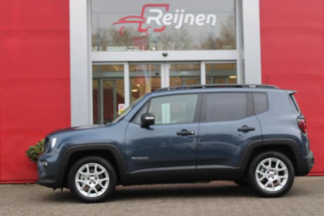 Jeep RENEGADE 1.5T 130PK e-Hybrid ALTITUDE | DRAADLOZE APPLE CARPLAY/ANDROID AUTO | PANORAMISCH SCHUIF/KANTEL DAK | FULL LED KOPLAMPEN | DODEHOEK DETECTIE | ADAPTIVE CRUISE CONTROL | LICHTMETALEN VELGEN 17" | ACHTERUITRIJ CAMERA | DAB+ RADIO | NAVIGATIE | PARKEERSENSOR