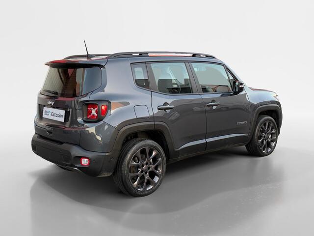 Jeep RENEGADE 1.5T e-Hybrid S 190PK AUTOMAAT | Black line| Lichtmetalen velgen| Parkeer sensoren V\A| Navigatie| Camera| Climate Control| 4WD drive| Leer| elec. stoel| Reservewiel|