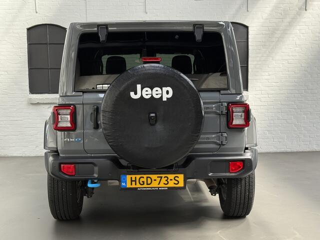 Jeep WRANGLER Unlimited 4xe 380 Sahara 272pk CABRIOLET / CAMERA / STUUR EN STOELVERWARMING / LEER