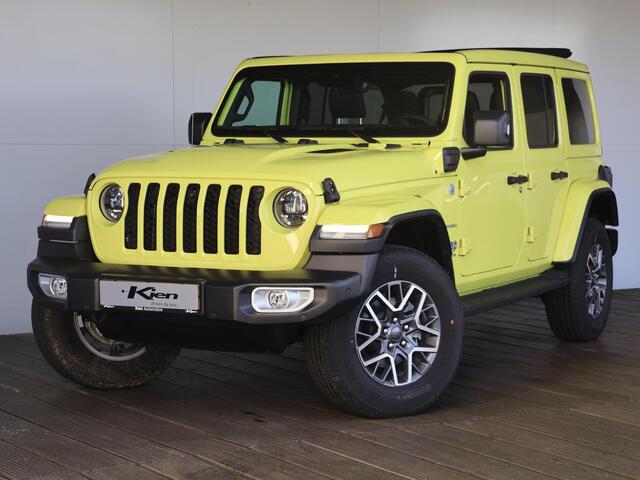 Jeep WRANGLER Unlimited 4xe 380 Sahara | Sky one dak | Adaptive CC | Camera | stoel en stuur verwarming