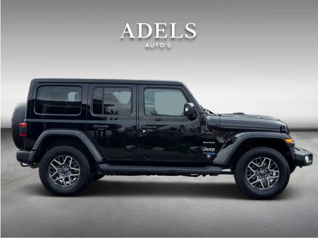 Jeep WRANGLER Unlimited 4xe 380 Sahara BLACK Trekhaak TreePlanken