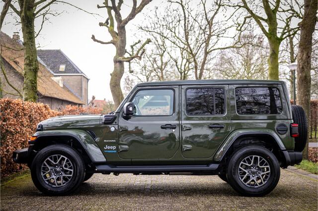 Jeep WRANGLER Unlimited 4xe 380 Sahara Cognac Leder | Sky One Softtop | Sarge Green | Adaptive Cruise | Trekhaak