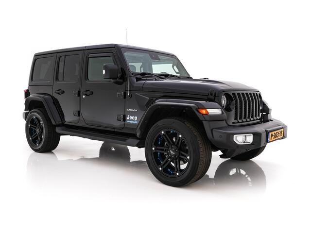 Jeep WRANGLER Unlimited 4xe 380 Sahara (Plug-in) (INCL.BTW) *LEATEHER | FULL-LED | ADAPTIVE-CRUISE | BLINDSPOT | CAMERA | KEYLESS | HEATED-COMFORTSEATS | DAB+ | PRIVACY-GLASS | ECC | PDC | 20''ALU*