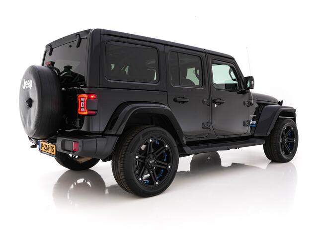 Jeep WRANGLER Unlimited 4xe 380 Sahara (Plug-in) (INCL.BTW) *LEATEHER | FULL-LED | ADAPTIVE-CRUISE | BLINDSPOT | CAMERA | KEYLESS | HEATED-COMFORTSEATS | DAB+ | PRIVACY-GLASS | ECC | PDC | 20''ALU*
