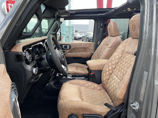 Jeep WRANGLER Unlimited 4xe 380 Sahara Brute Richmond Custom | BTW | Vouwdak | Bruin leder | Camera's | Sarge Green