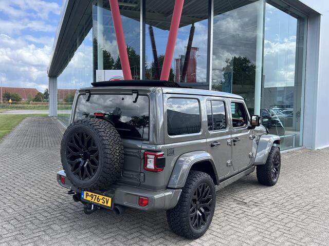 Jeep WRANGLER Unlimited 4xe 380 Sahara Brute Richmond Custom | BTW | Vouwdak | Bruin leder | Camera's | Sarge Green