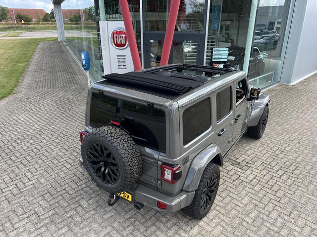 Jeep WRANGLER Unlimited 4xe 380 Sahara Brute Richmond Custom | BTW | Vouwdak | Bruin leder | Camera's | Sarge Green