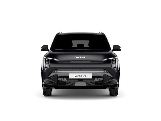 KIA EV3 GT-Line 81.4 kWh | Levering April | 600km Rijbereik | Navi | 19" | Adapt. Cruise | Clima | Schuif/Kanteldak | Stoel&Stuurverw. | Priv Glass | BSM | Harman Kardon | LED | Private Lease ¤ 614,- Actie !