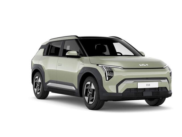 KIA EV3 Plus 58.3 kWh | Levering Mei | Navi | 17" | Adapt. Cruise | Clima | PDC | Dakrails | Stoel&Stuurverw. | Priv Glass | BSM | Private Lease ¤ 516,- Actie !