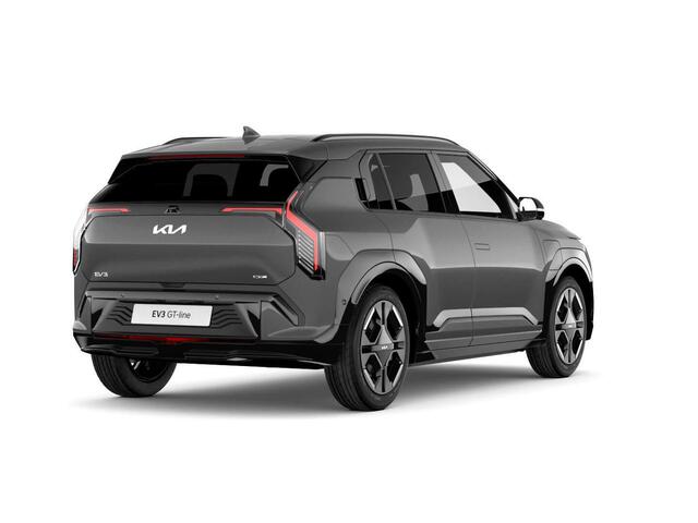 KIA EV3 GT-PlusLine 81.4 kWh | Levering Juni | 600km Rijbereik | Navi | 19" | Adapt. Cruise | Clima | Schuif/Kanteldak | Stoel&Stuurverw. | Priv Glass | BSM | Harman Kardon | HUD | 360 Camera | Private Lease ¤ 644,- Actie !