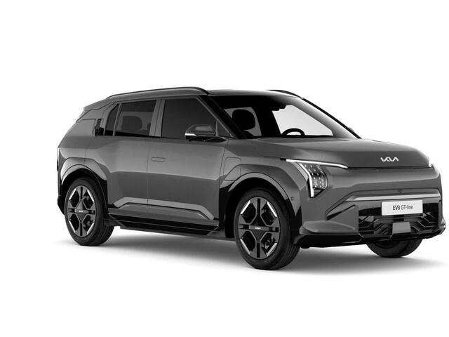 KIA EV3 GT-PlusLine 81.4 kWh | Levering Juni | 600km Rijbereik | Navi | 19" | Adapt. Cruise | Clima | Schuif/Kanteldak | Stoel&Stuurverw. | Priv Glass | BSM | Harman Kardon | HUD | 360 Camera | Private Lease ¤ 644,- Actie !
