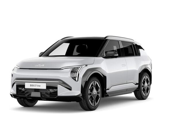KIA EV3 GT-Line 81.4 kWh | Levering Juni | 600km Rijbereik | Navi | 19" | Adapt. Cruise | Clima | Schuif/Kanteldak | Stoel&Stuurverw. | Priv Glass | BSM | Harman Kardon | LED | Private Lease ¤ 614,- Actie !