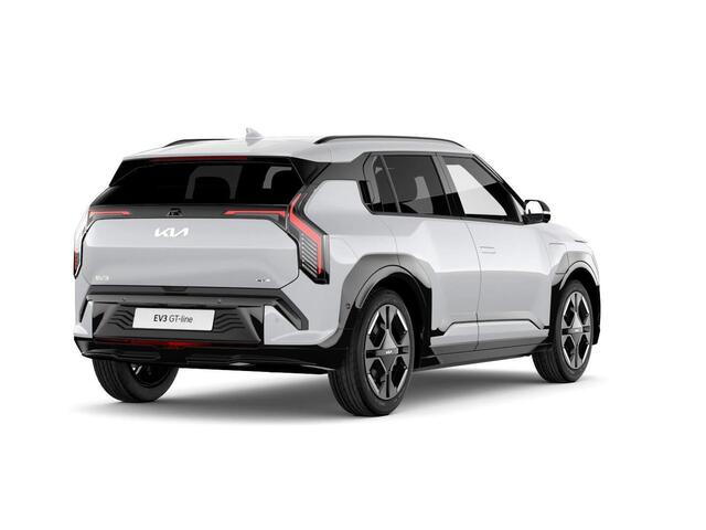 KIA EV3 GT-Line 81.4 kWh | Levering Juni | 600km Rijbereik | Navi | 19" | Adapt. Cruise | Clima | Schuif/Kanteldak | Stoel&Stuurverw. | Priv Glass | BSM | Harman Kardon | LED | Private Lease ¤ 614,- Actie !