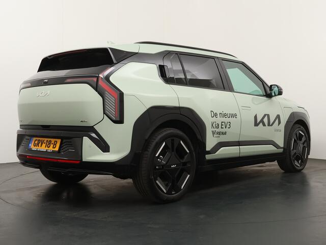 KIA EV3 GT-Line 81.4 kWh - Rijdende Demo - Draadloze Apple CarPlay / Android Auto - Stoel en stuurwiel verwarming - Panoramadak - Harman Kardon Audio - Dodehoek assistent - Fabrieksgarantie tot 11-2031