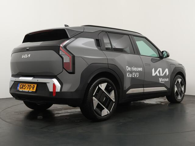 KIA EV3 Plus Advanced 81.4 kWh - "Rijdende Demo" - Draadloze Apple CarPlay / Android Auto - Stoel en stuurwiel verwarming - Panoramadak - Harman Kardon Audio - Dodehoek assistent - Fabrieksgarantie tot 11-2031