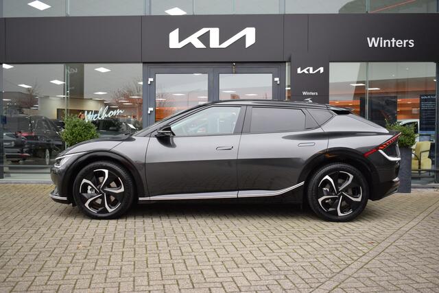 KIA EV6 Plus Advanced 77.4 kWh 228pk ECC Cr.Control-Adapt. Navi+BT 360-Camera Leder+Verw.+Koeling SK-dak 20"LMV 7jr.Garantie
