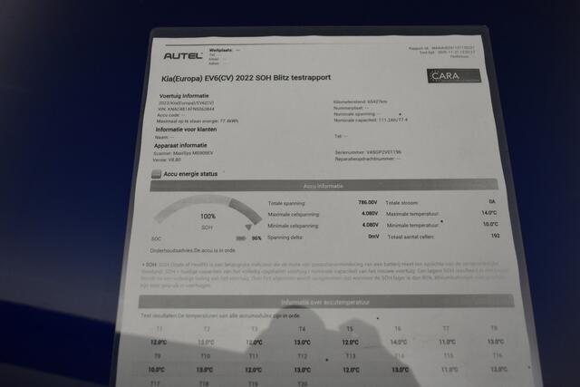 KIA EV6 GT-Line 77.4 kWh 100% SOH 360° Cam Trekh Head-Up El-stoelen + Aklep