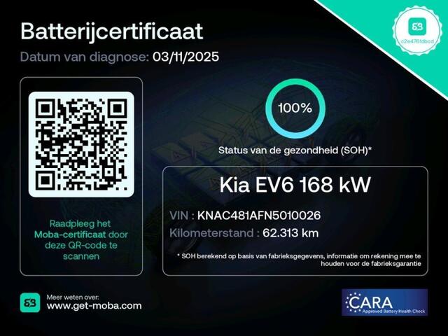 KIA EV6 GT-Line 77.4 kWh | SOH 100% | PANO | 360 CAMERA | MERIDIAN | 1e-EIG |